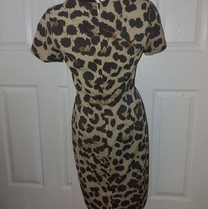 Woman's Banana Republic Leopard Print Sheath Dress